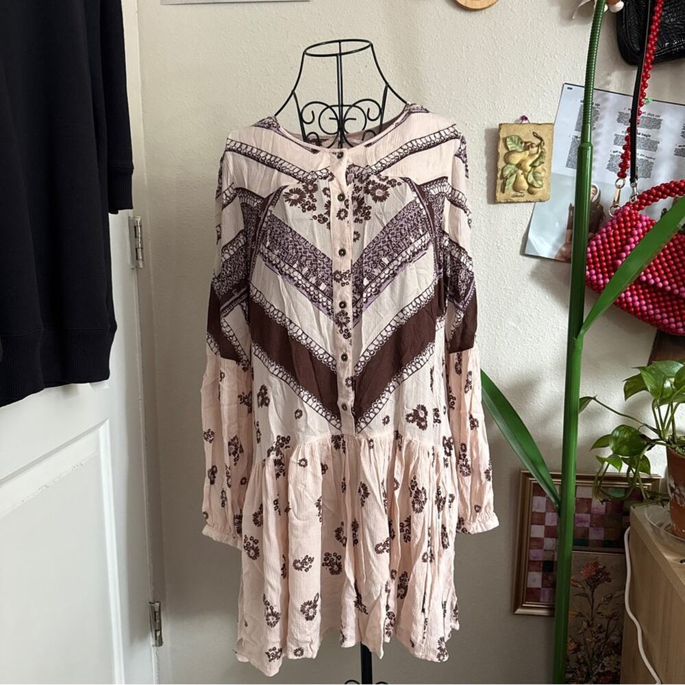 Free People From Your Heart Babydoll Mini Dress XS